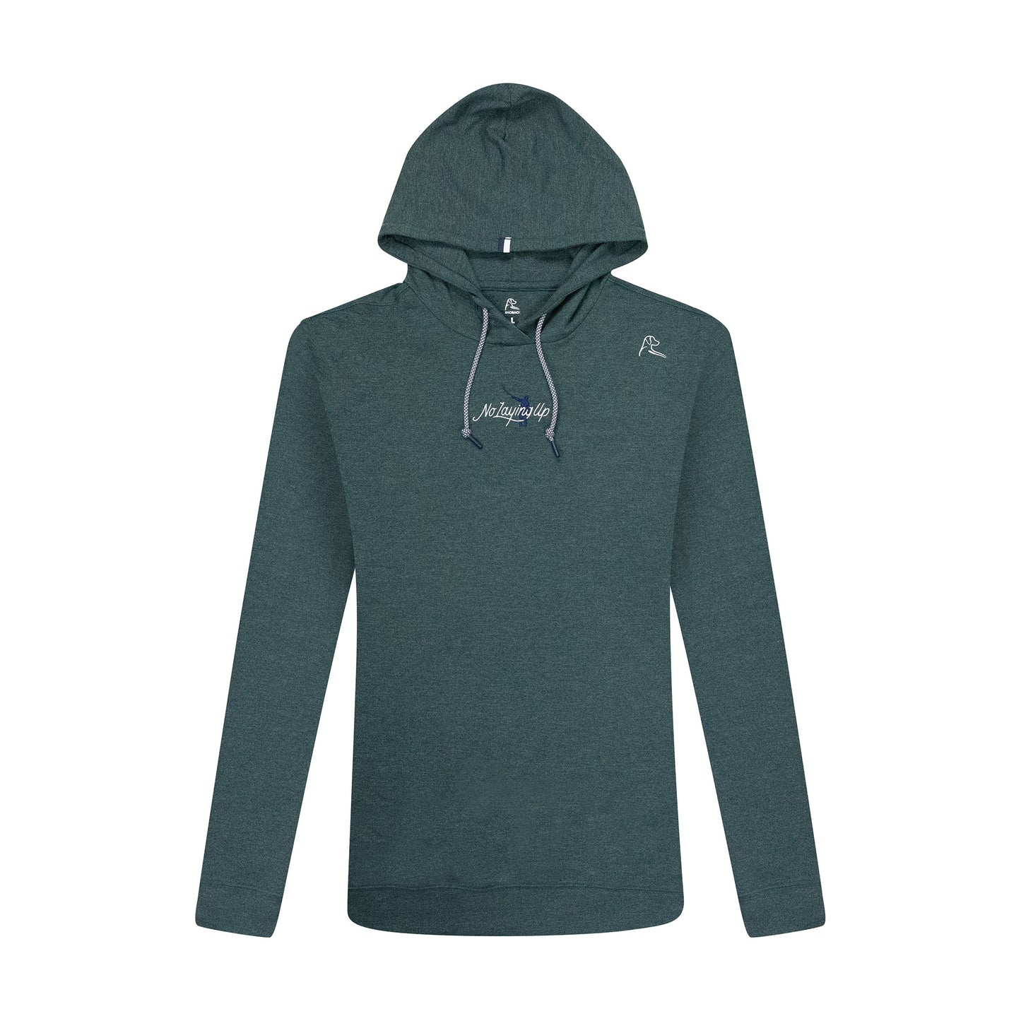NLU x Rhoback Hoodie | Heathered Green w/ Logo Lock Up
