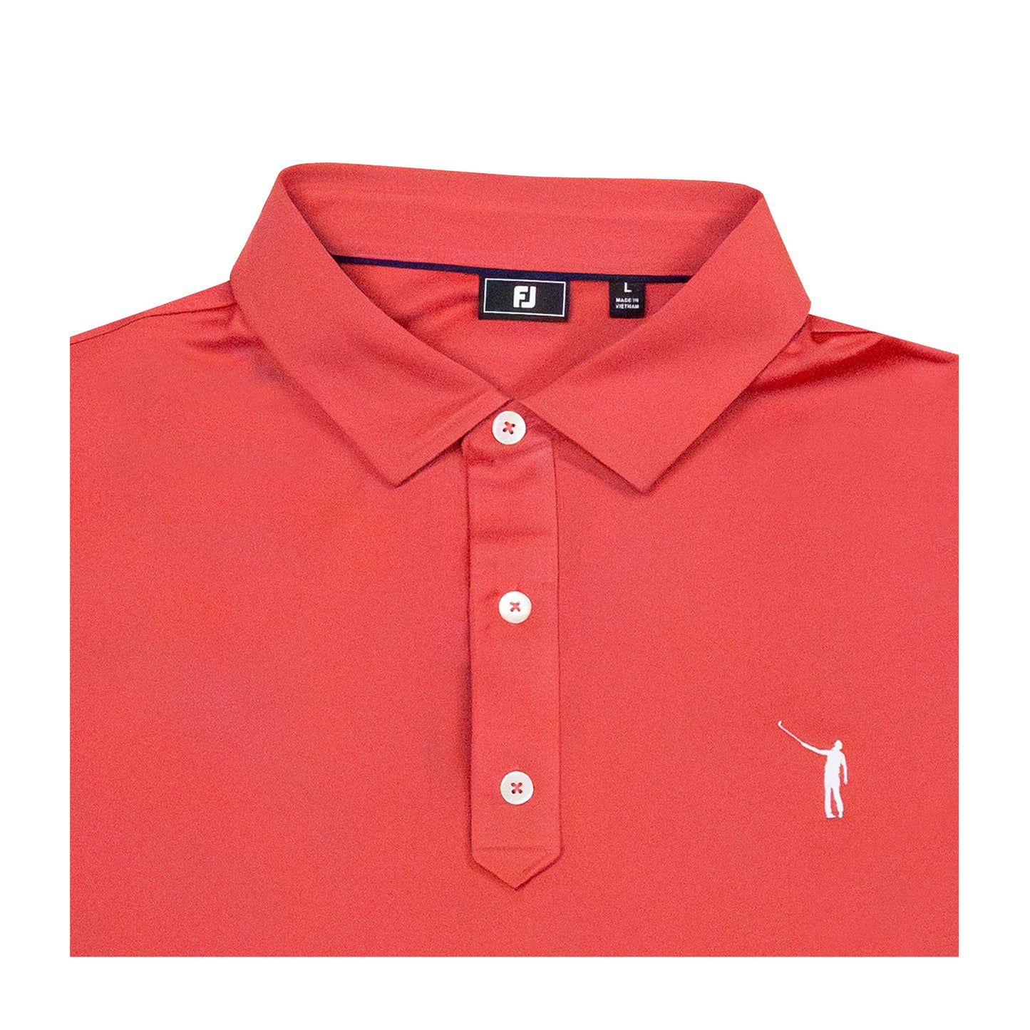 NLU x FJ Solid Lisle Polo | Nantucket Red (Traditional Fit)
