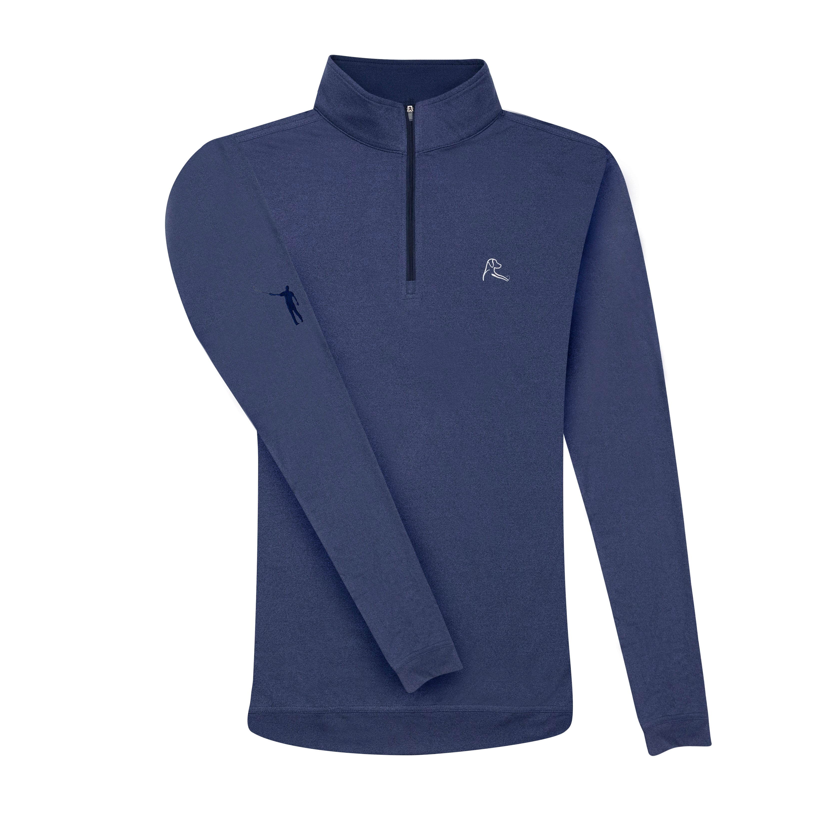 NLU x Rhoback Heathered Quarter Zip | Fleet Navy