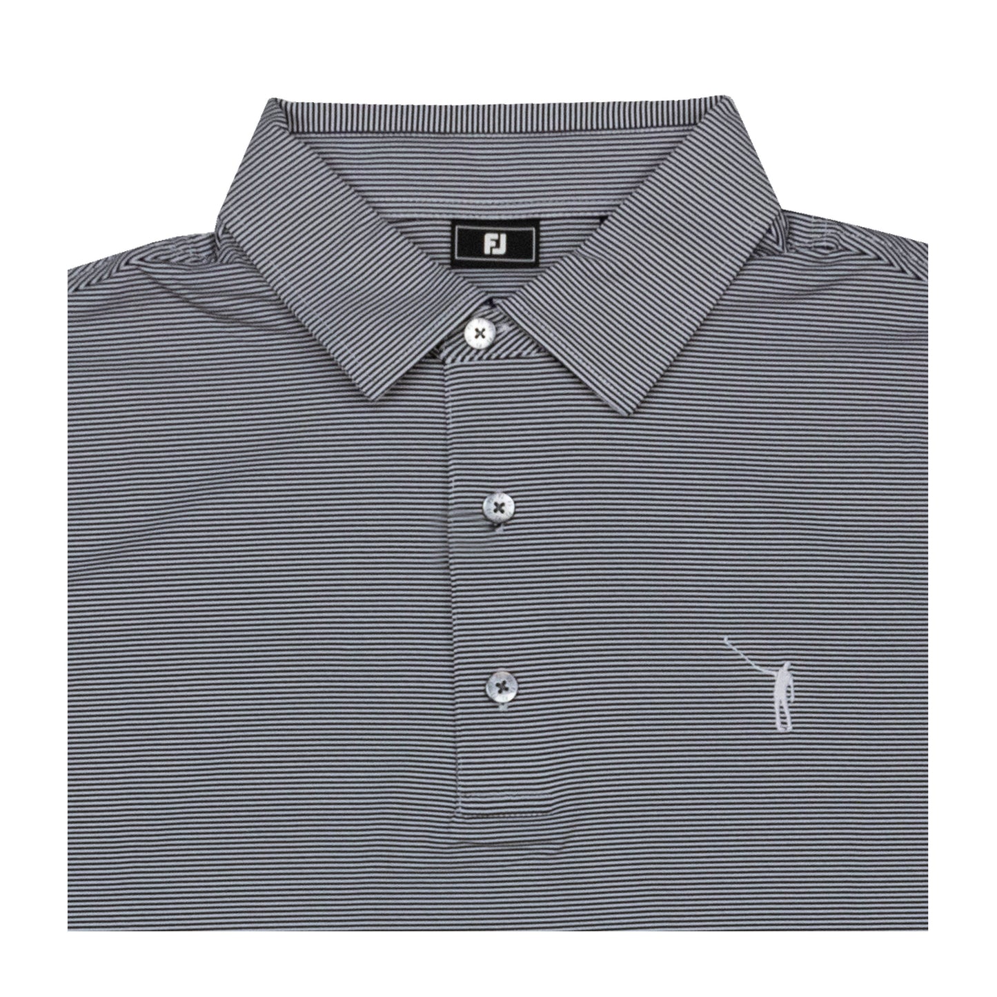 NLU x FJ MicroFeeder Stripe Lisle Polo | Navy (Traditional Fit)