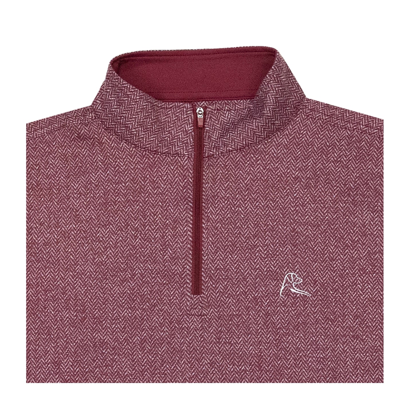 NLU x Rhoback Herringbone Quarter Zip Pullover | Merlot
