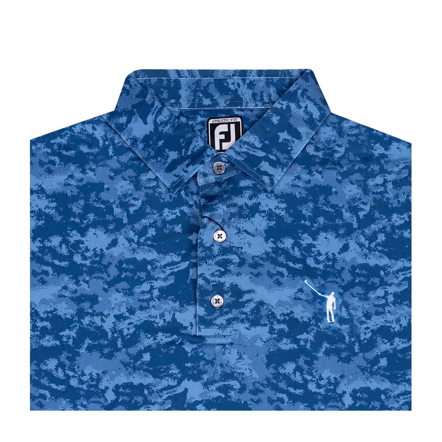 NLU x FJ Camo Print Polo - JUNIORS | Twilight Blue