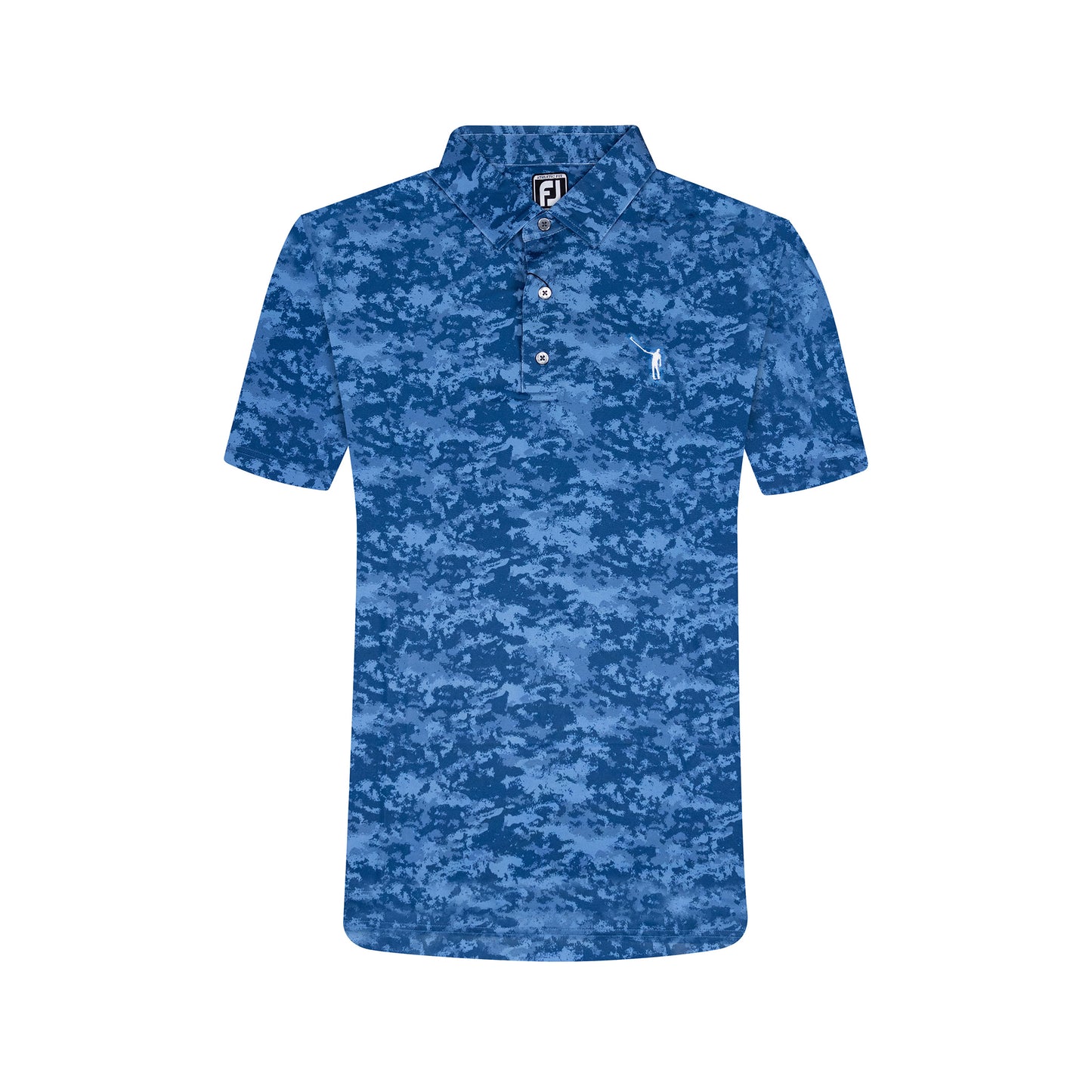 NLU x FJ Camo Print Polo - JUNIORS | Twilight Blue
