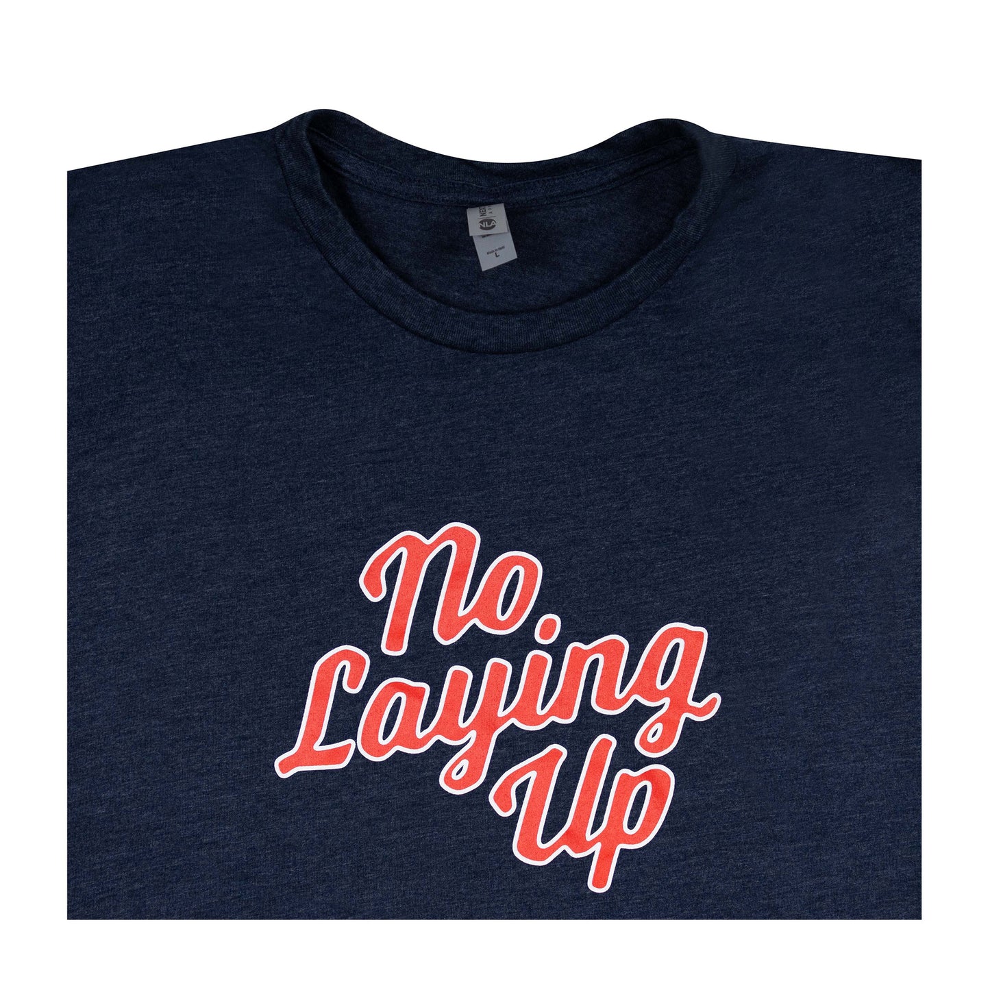 NLU Retro Wordmark T-shirt | Red & White on Navy