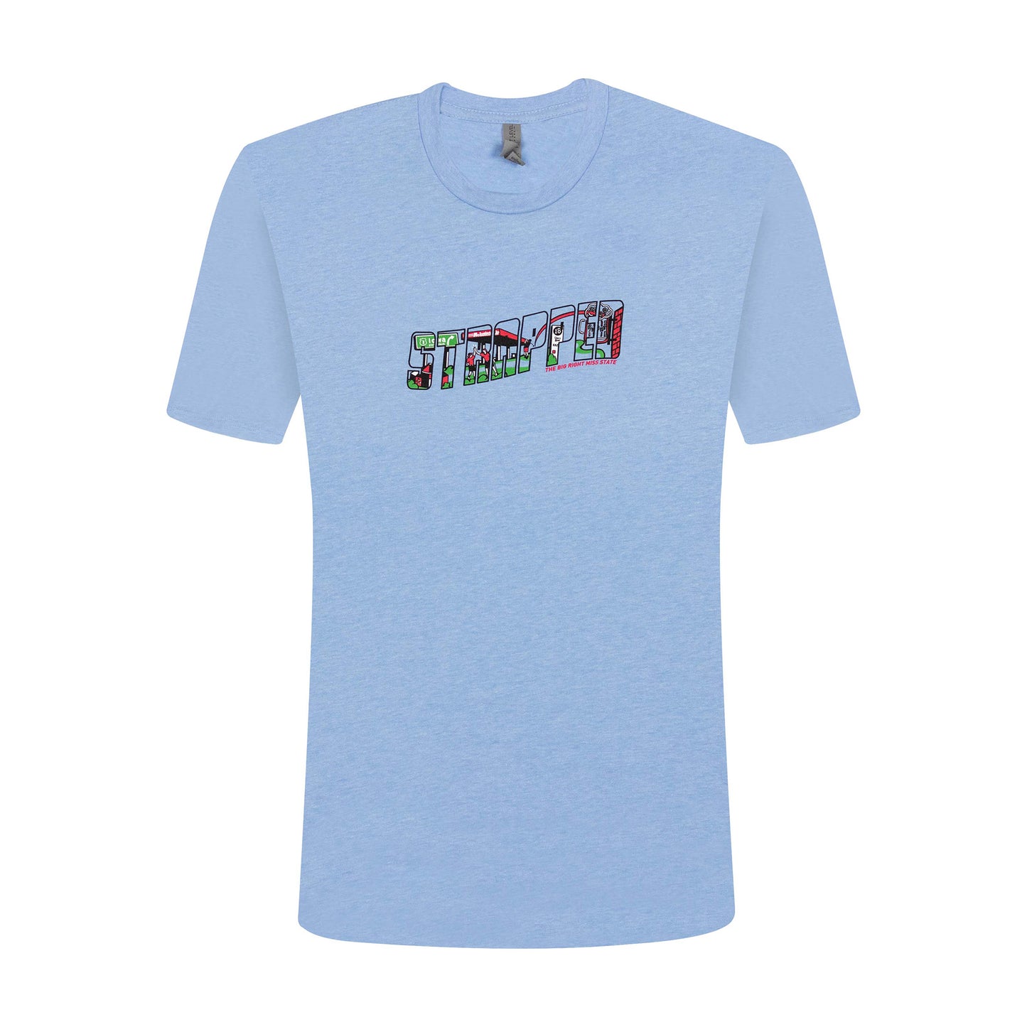 Strapped Iowa T-Shirt | Light Blue