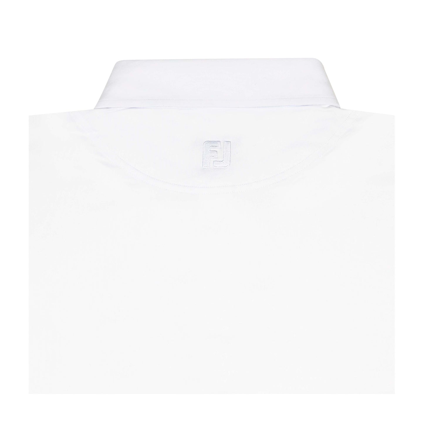 NLU x FJ Solid Lisle Polo | White w/ Sky Blue Wayward (Traditional Fit)