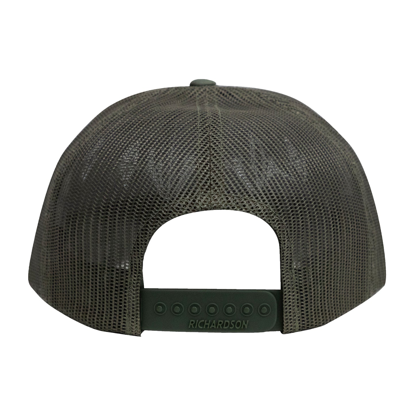 No Laying Up Logo Lock Up Trucker Hat | Loden Green w/ Navy/Yellow Silicone Patch