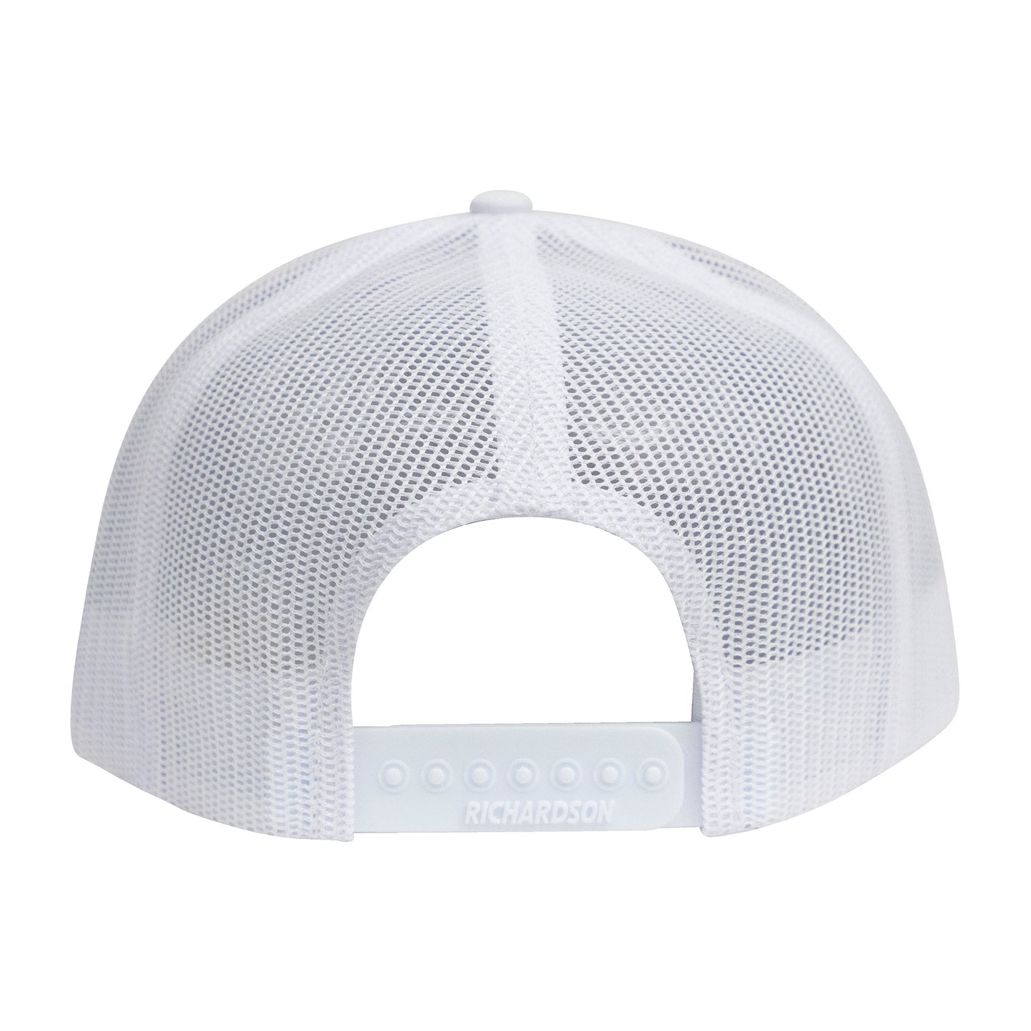 No Laying Up Logo Lock Up Trucker Hat | White w/ Navy/Yellow Silicone Patch