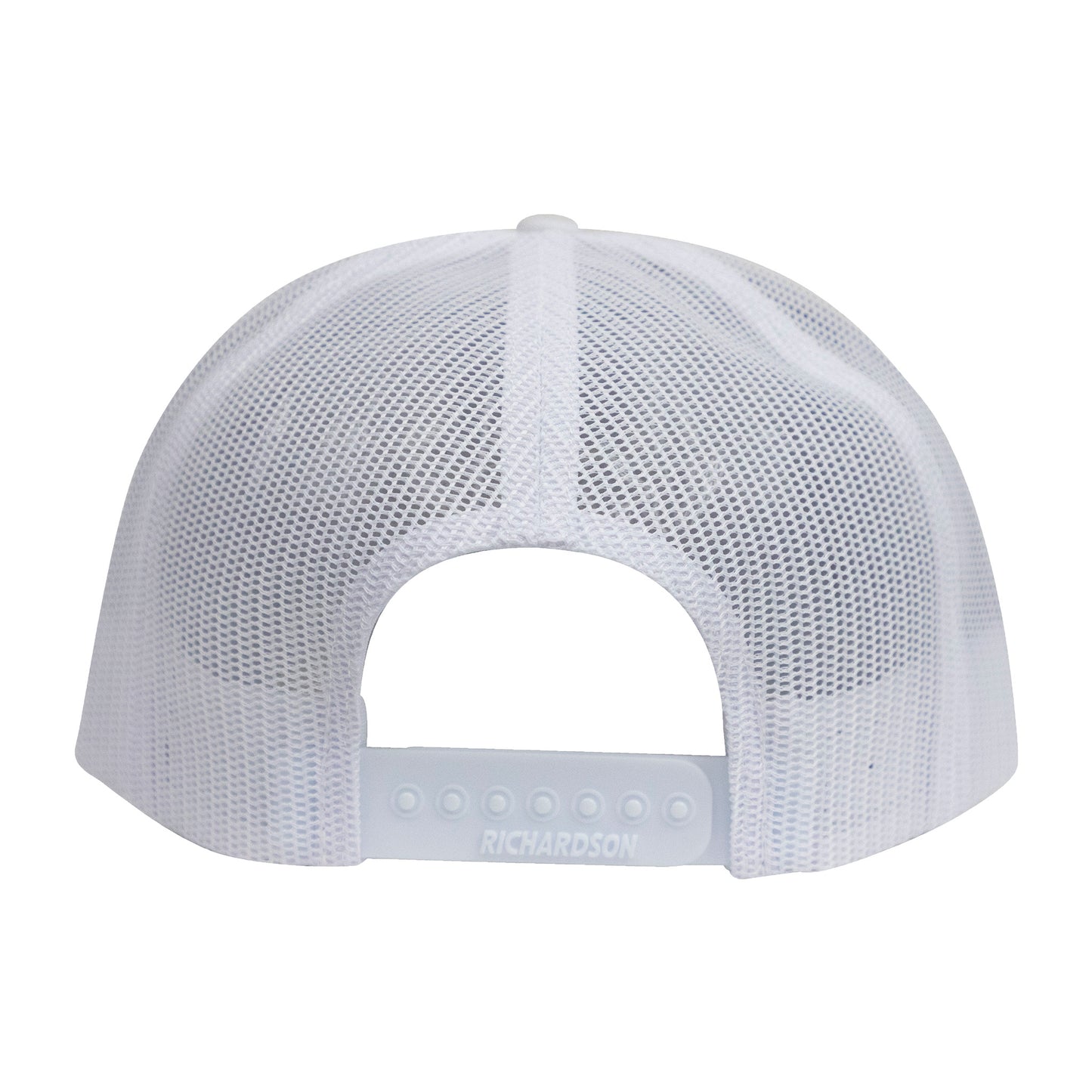 No Laying Up Logo Lock Up Trucker Hat | White w/ Red/White/Blue Silicone Patch