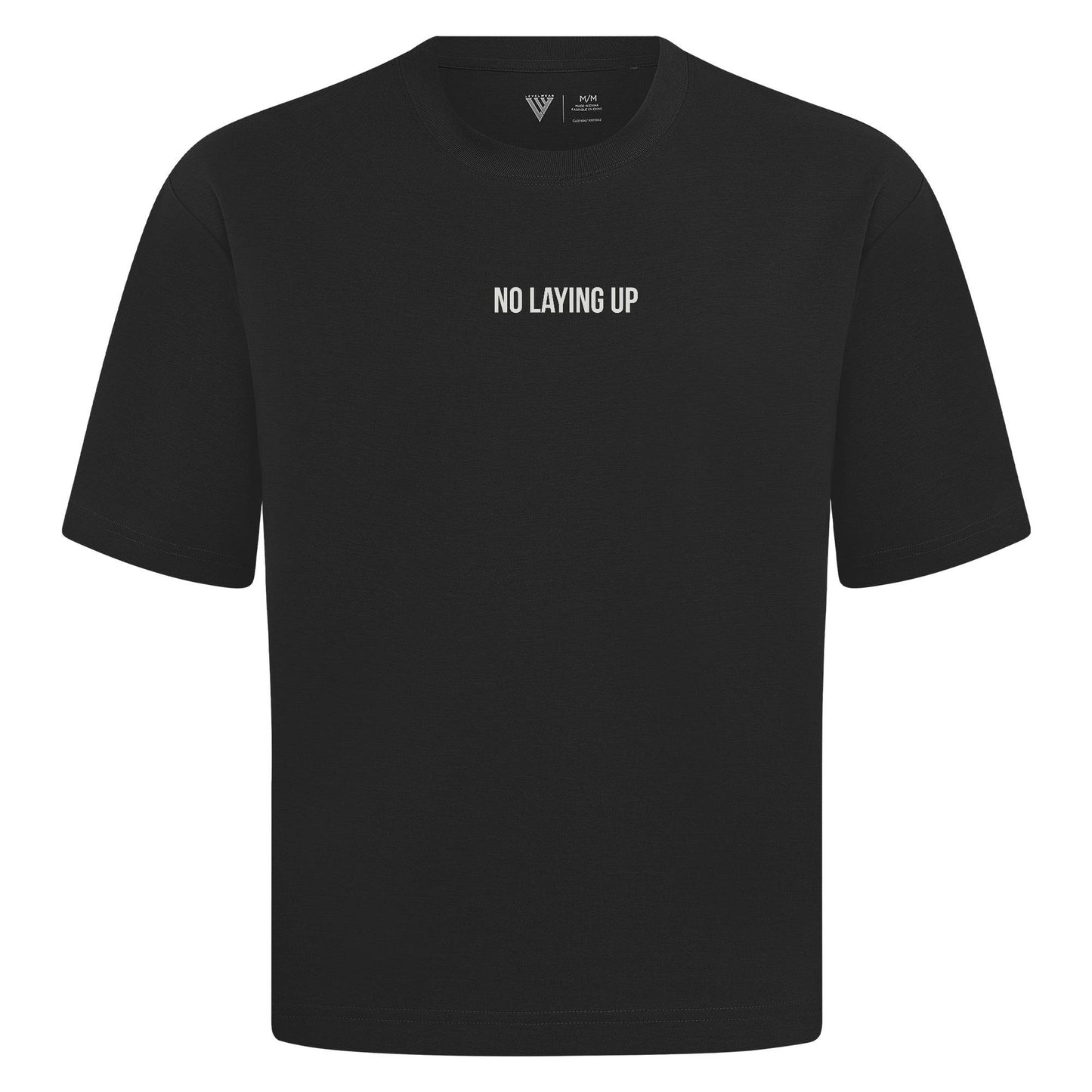 NLU x Levelwear Luxe Embroidered Wordmark Unisex T-shirt | Black