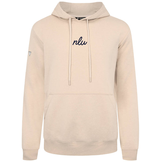 NLU x Levelwear Podium Fleece Hoodie | Sand w/ Navy Script Initials