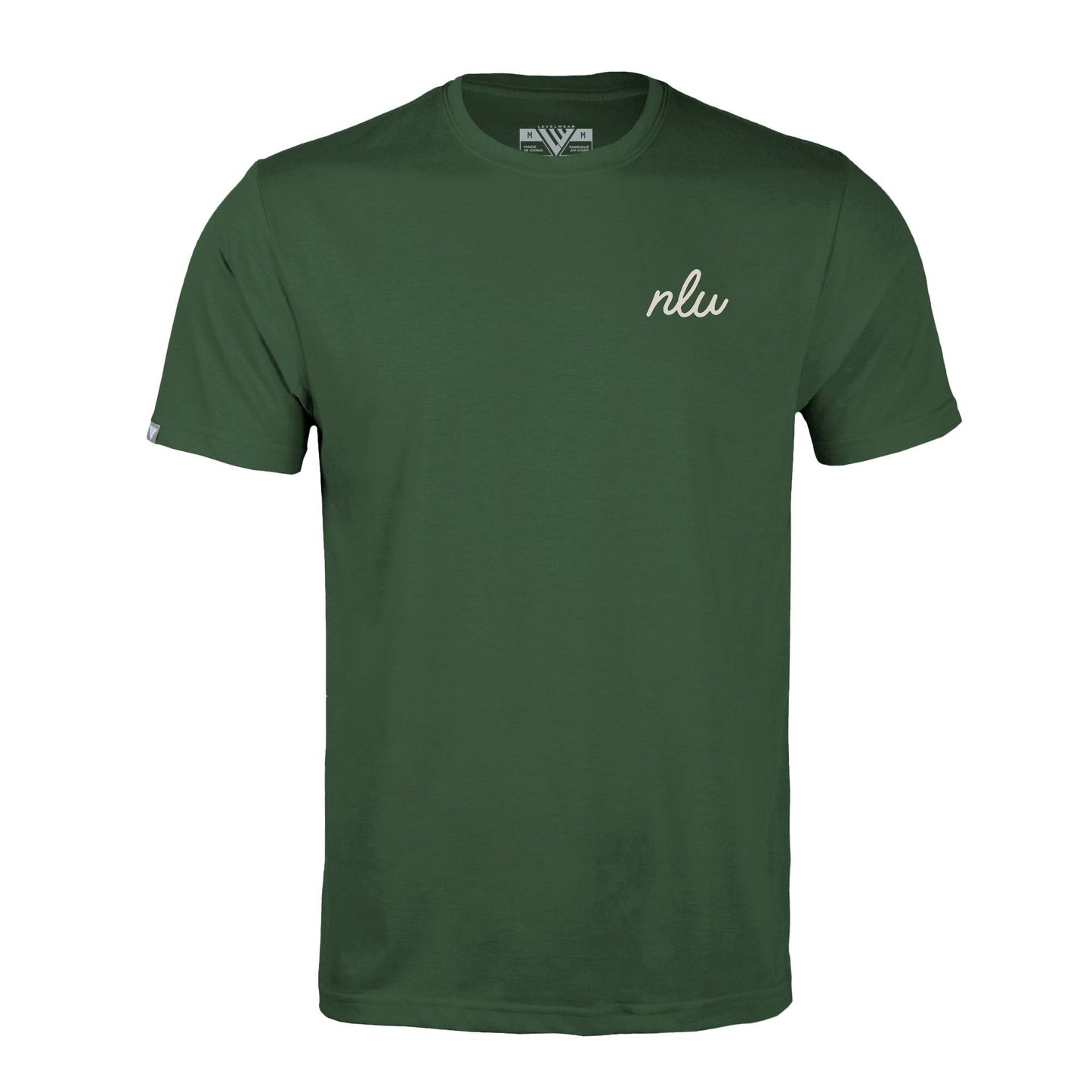 NLU x Levelwear Script Initial Richmond T-shirt | Delta Green w/ Sand