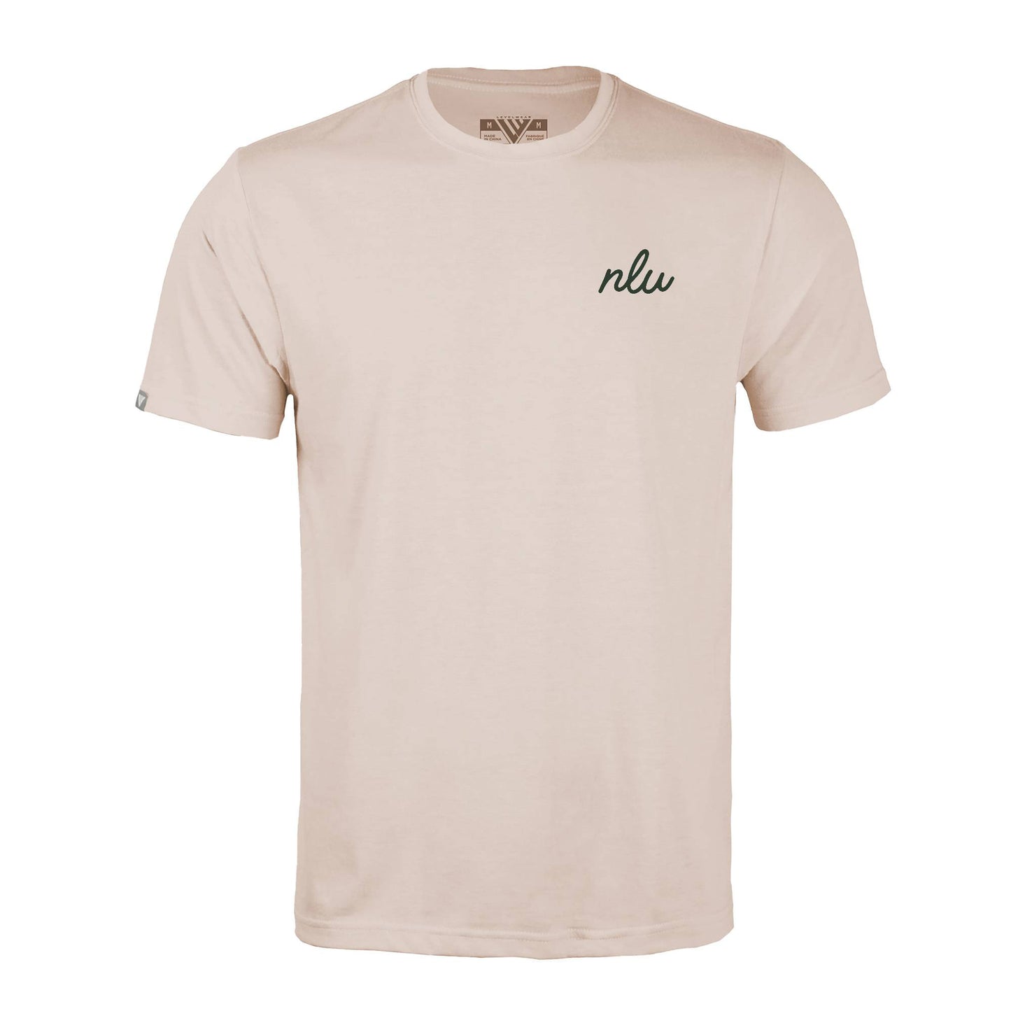 NLU x Levelwear Script Initial Richmond T-shirt | Sand w/ Green