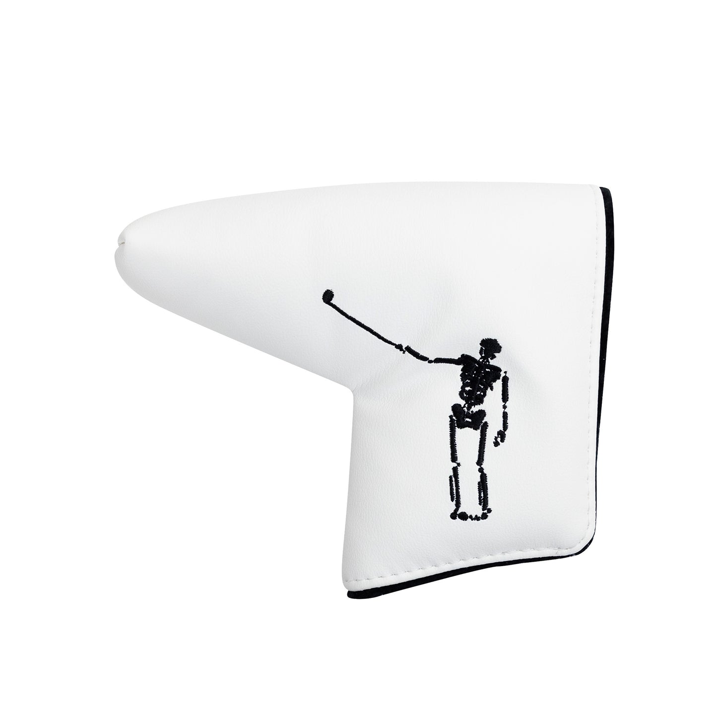 NLU x Handcrafted Golf Blade Putter Cover | White w/ Wayward Skeleton