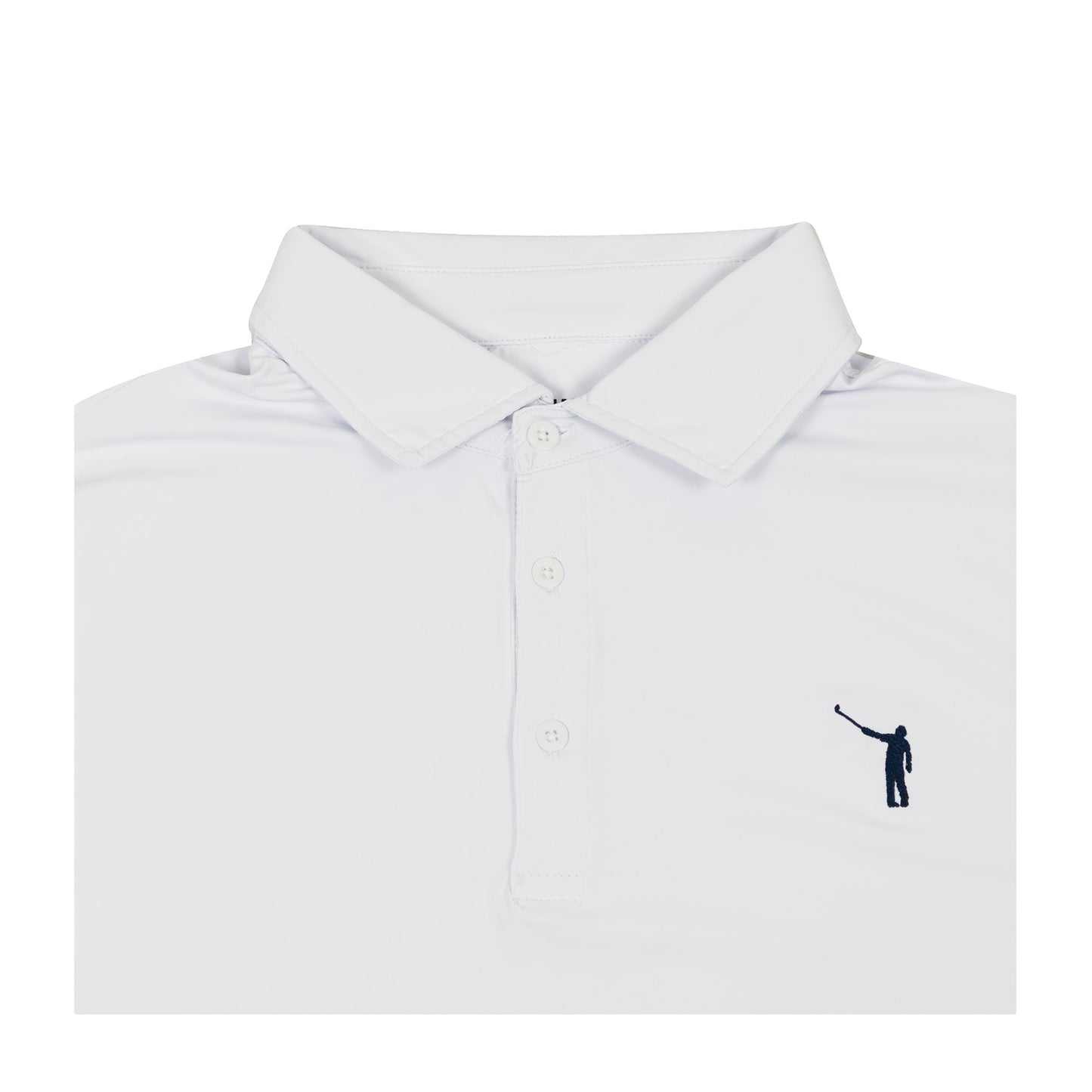 NLU Performance Polo | White w/ Navy