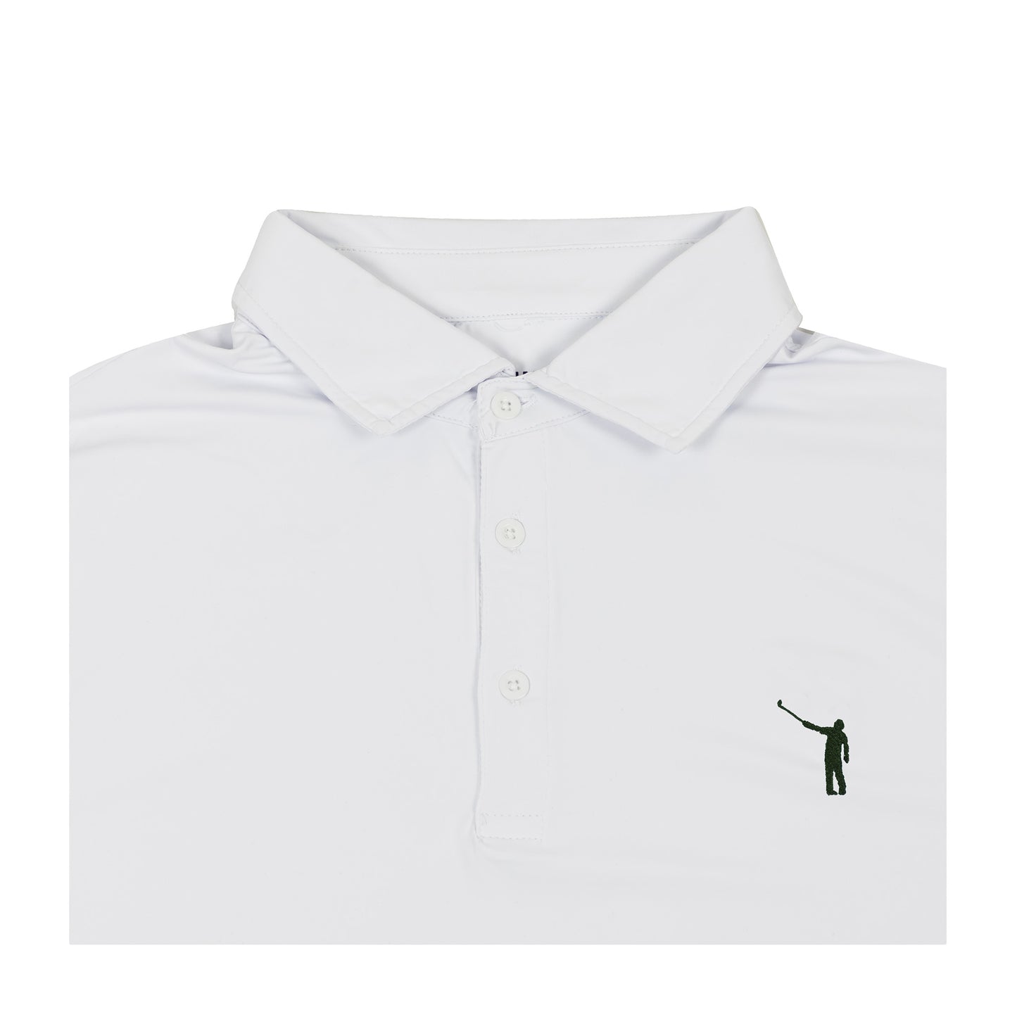 NLU Performance Polo | White w/ Dark Green