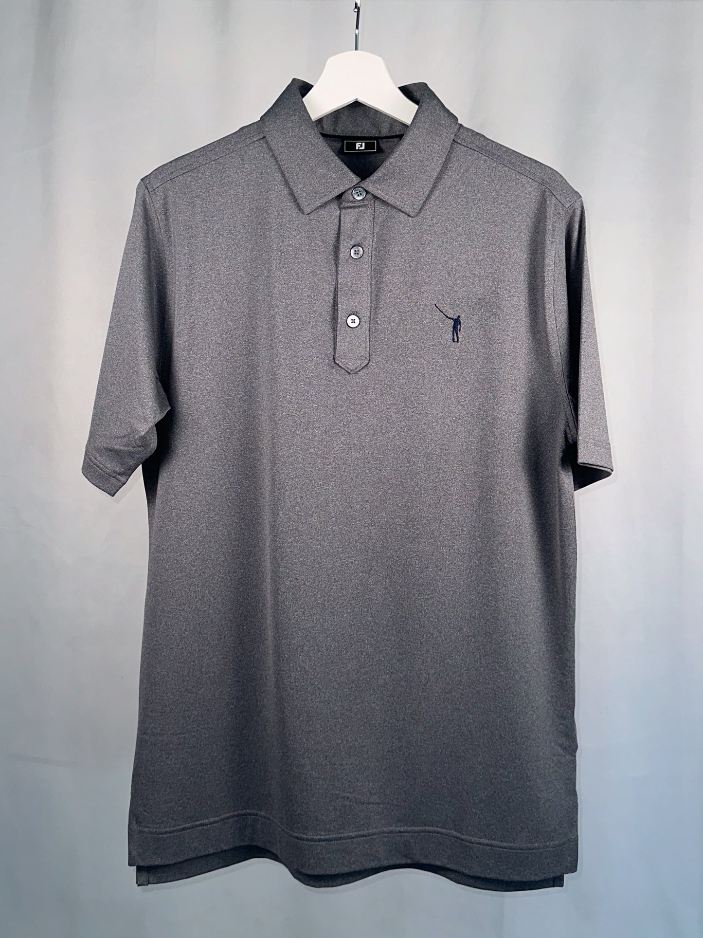 NLU x FJ Solid Lisle Polo | Charcoal (Traditional Fit)