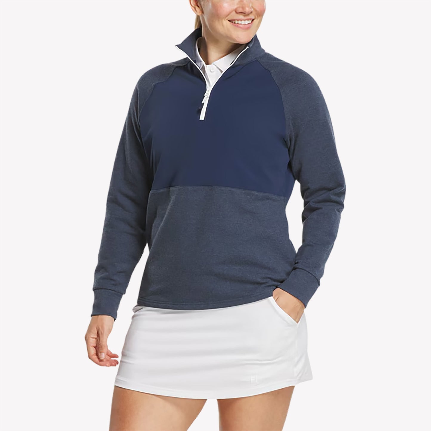 NLU x FJ Women's Hybrid Quarter Zip | Navy