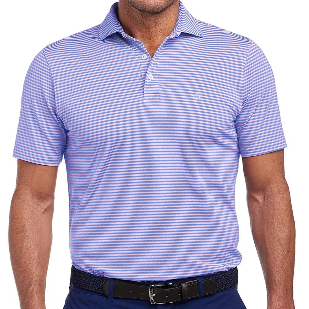 NLU x H&B Polo | Aberdeen Blue & Scotch Pink