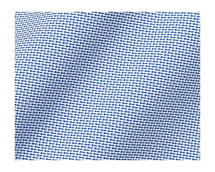 NLU x H&B Duncan Printed Polo | White & Oxford