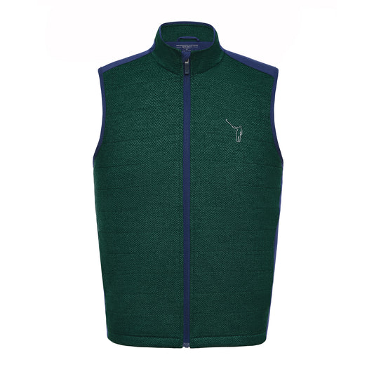 NLU + H&B Insulated Fleece Vest | Pine Herringbone