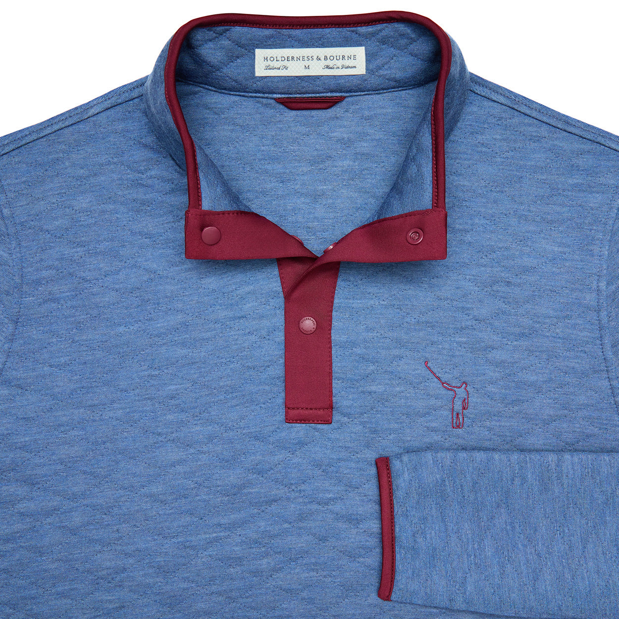 NLU + H&B Sullivan Pullover | Heathered North Sea & Dark Claret