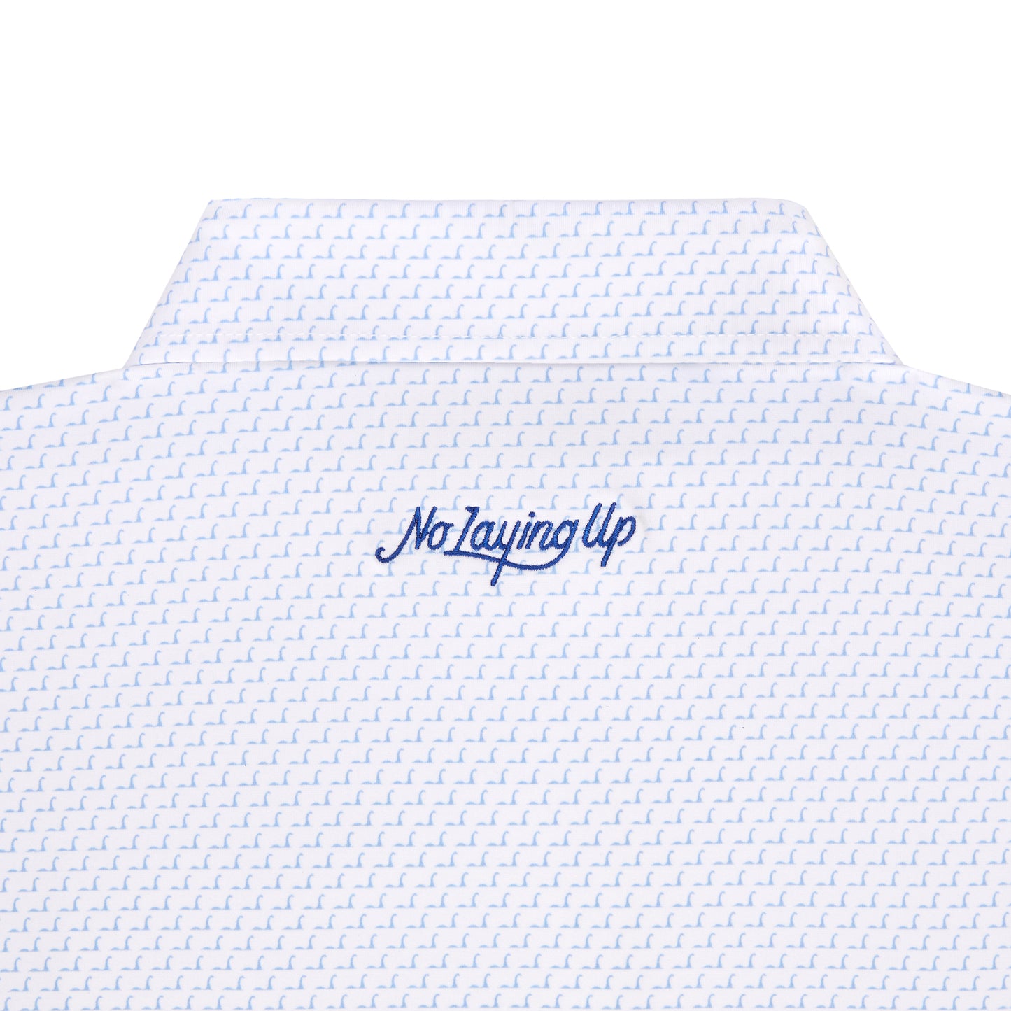 NLU x H&B Nessie Printed Polo | White & Skye