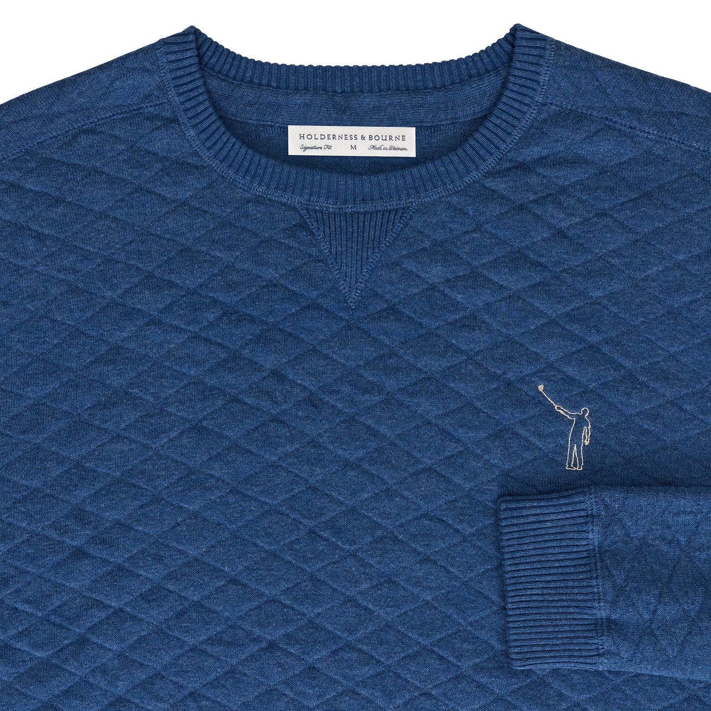 NLU x H&B Diamond Knit Sweater | Heathered Andover