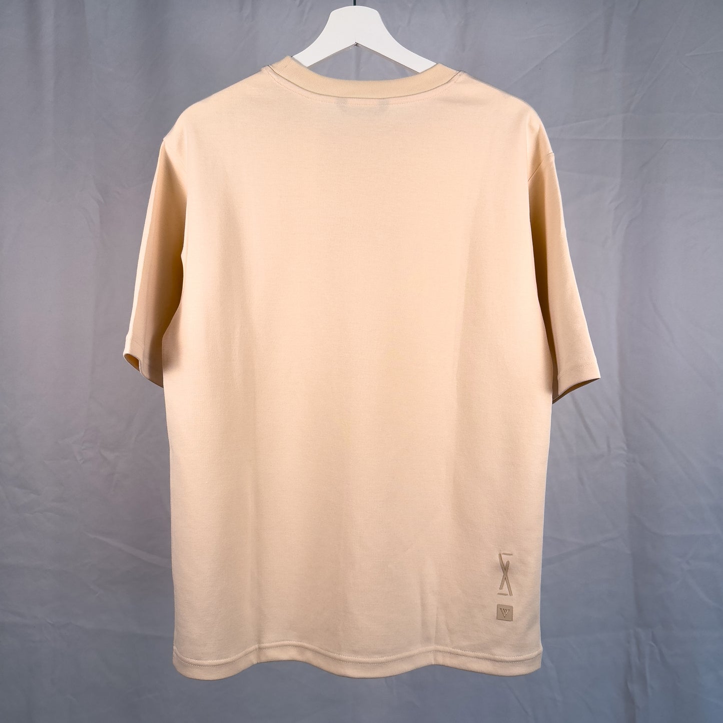 NLU x Levelwear Luxe Embroidered Wordmark Unisex T-shirt | Sand