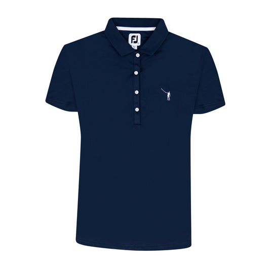 NLU x FJ Ladies Solid Short Sleeve Polo | Navy