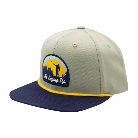 NLU "Sun's Up" Patch Hat - Forest Edition | Navy/Sky Blue/Yellow on Sage