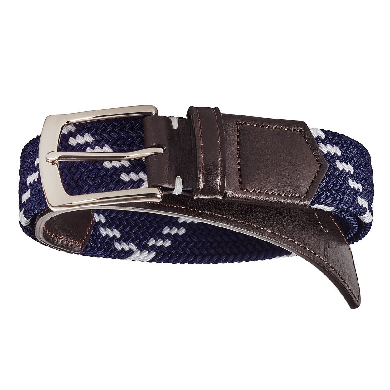 NLU x H&B Fischer Belt | Navy & White Dogleg Stripe