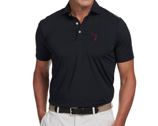 NLU x H&B Anderson Polo | Black w/ Red Wayward Outline