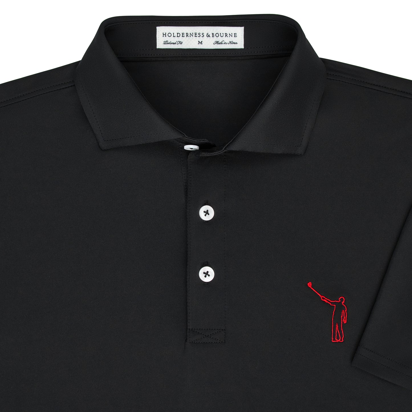NLU x H&B Anderson Polo | Black w/ Red Wayward Outline