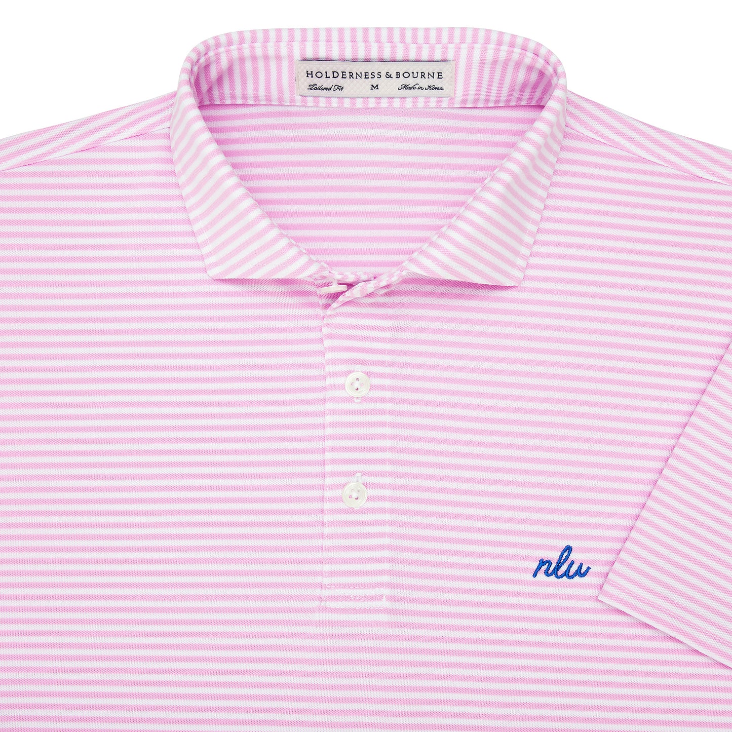 NLU x H&B Maxwell Polo | Scotch Pink & White