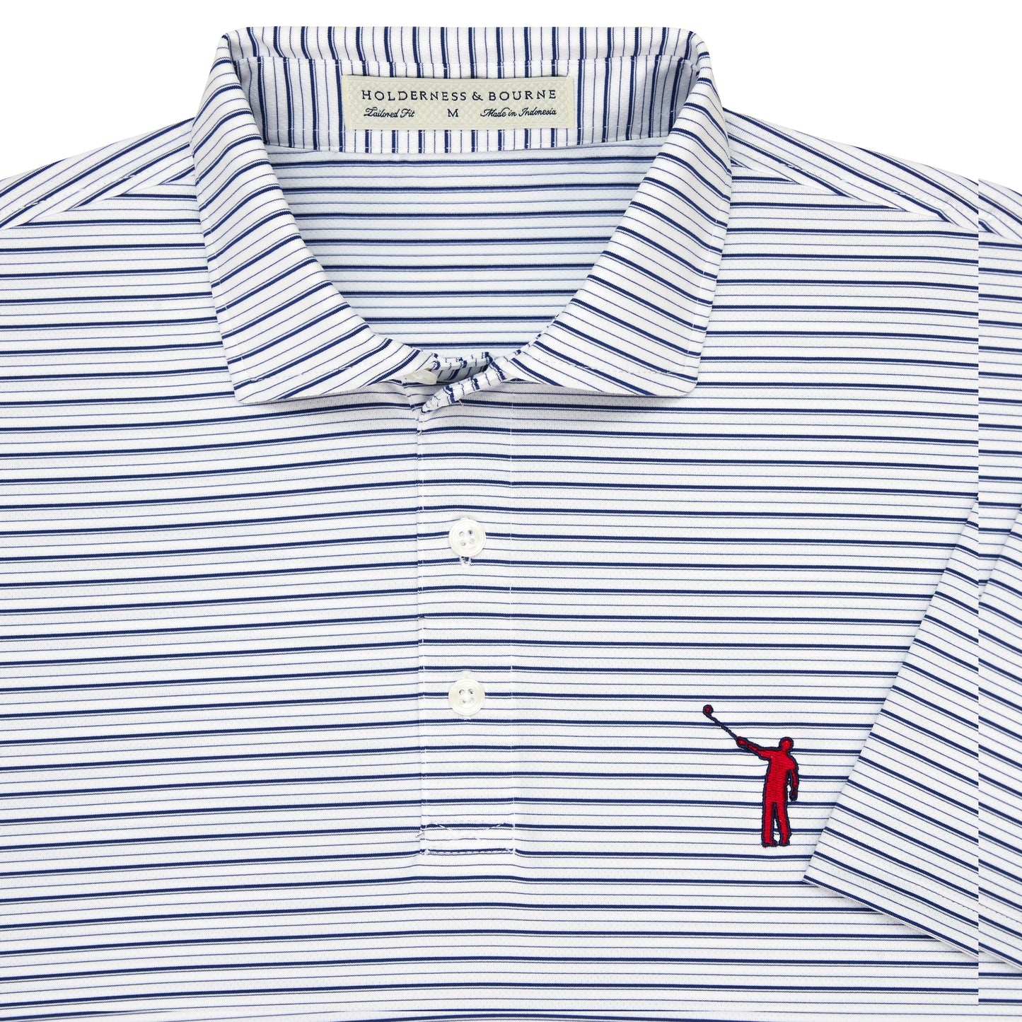 NLU x H&B Turnbull Perforated Performance Polo | Navy