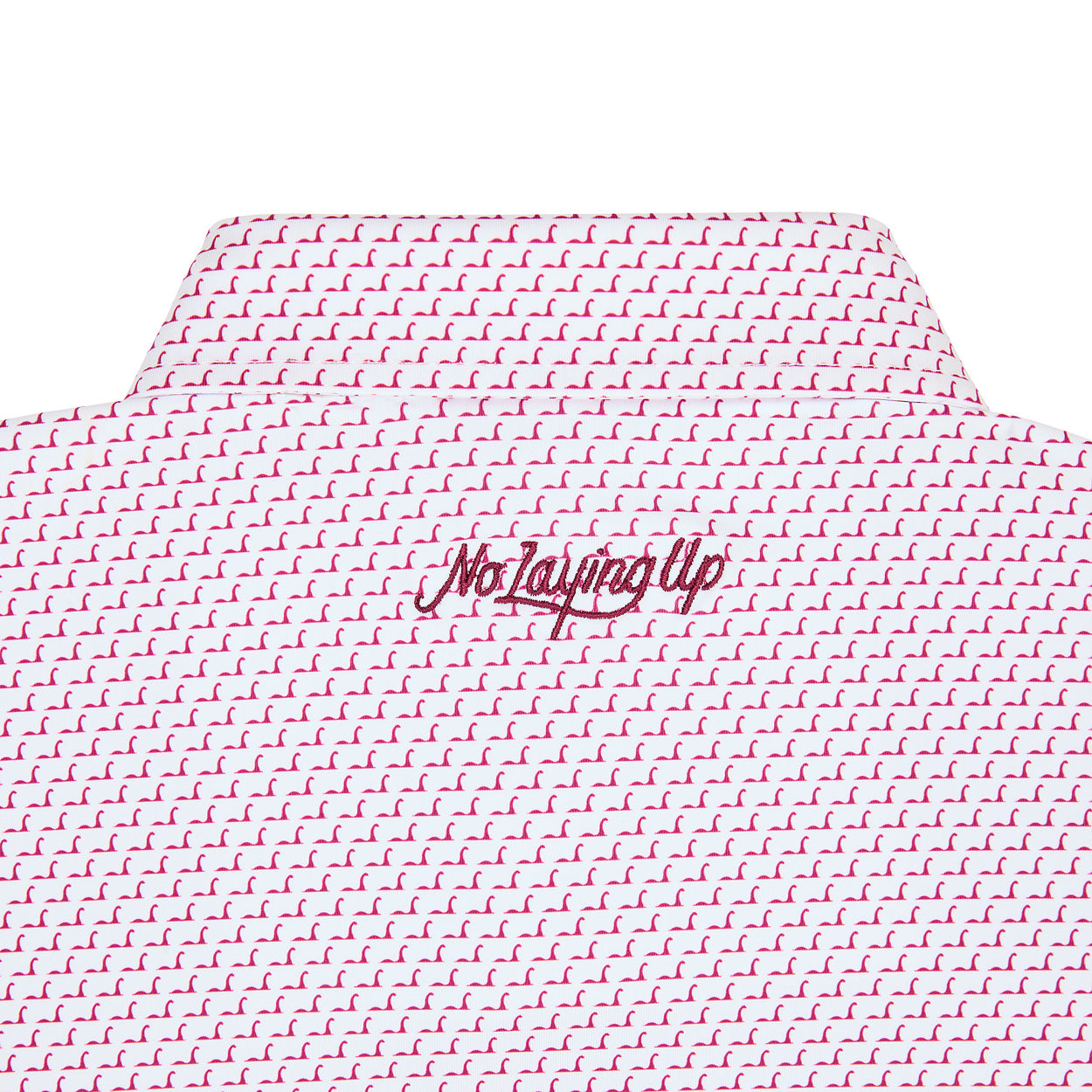 NLU x H&B Nessie Printed Polo | White & Vintage Claret