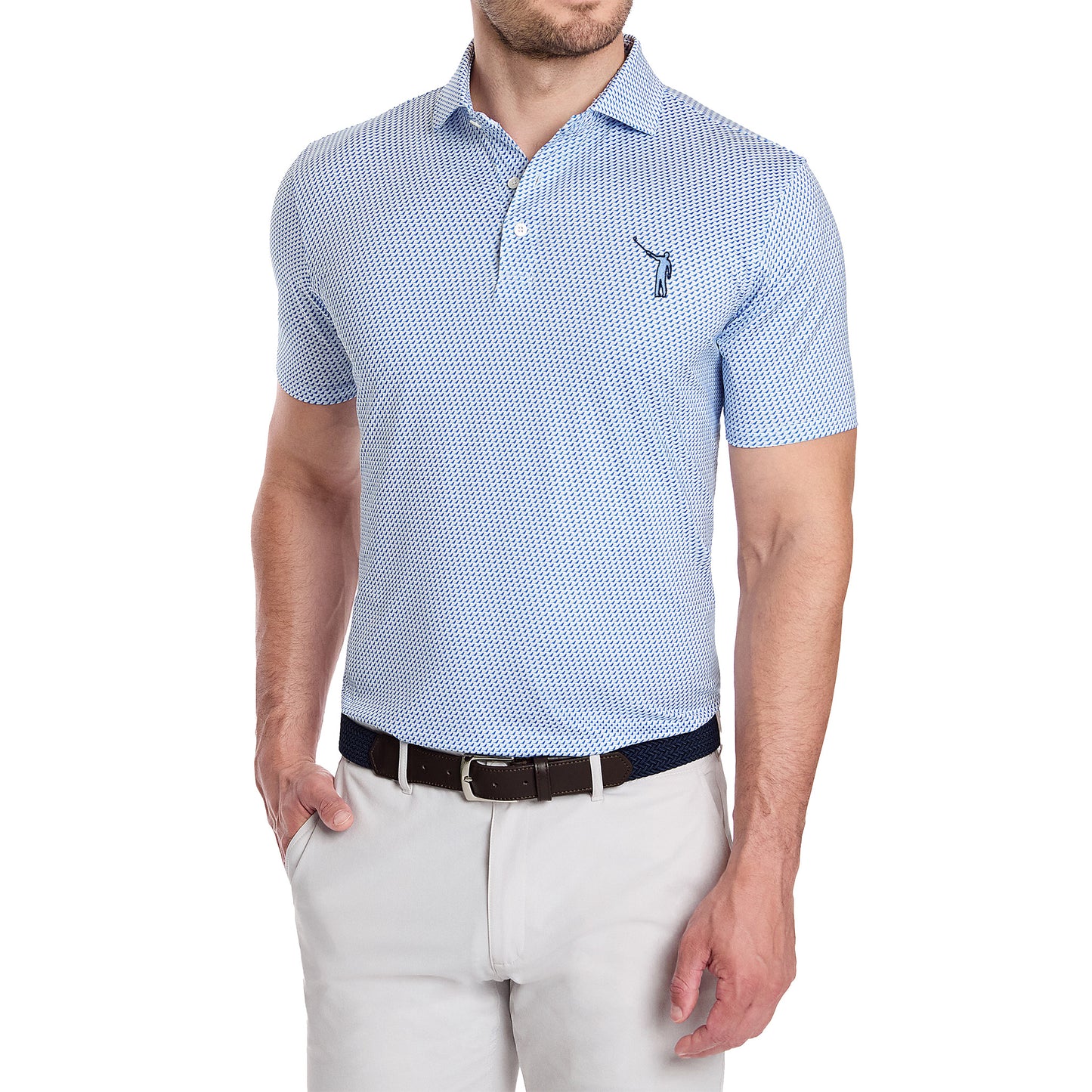 NLU x H&B Ballard Printed Polo | Marlin