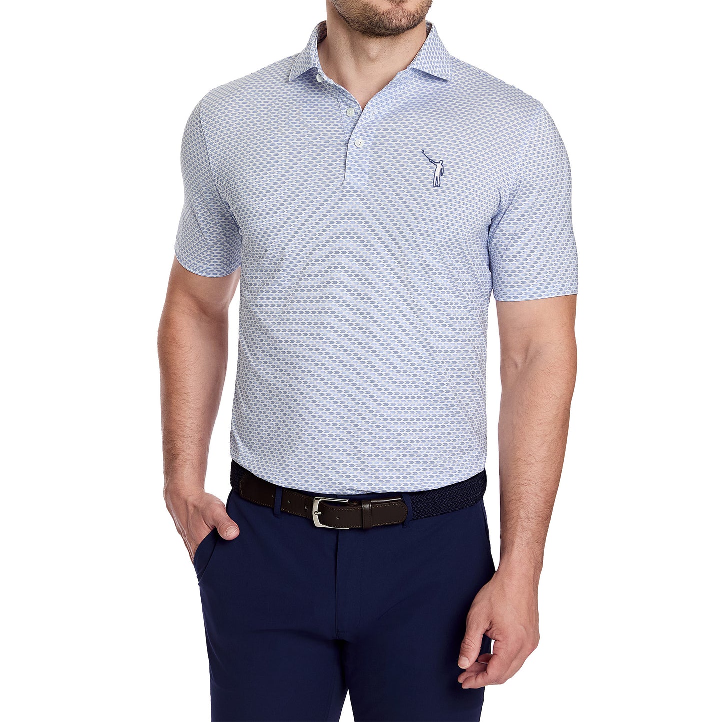 NLU x H&B Wilcox Printed Polo | Skye