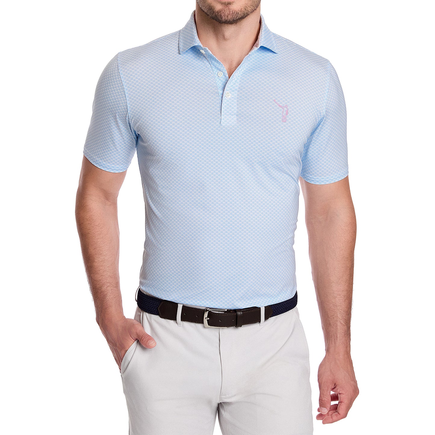 NLU x H&B Dalton Printed Polo | Skye