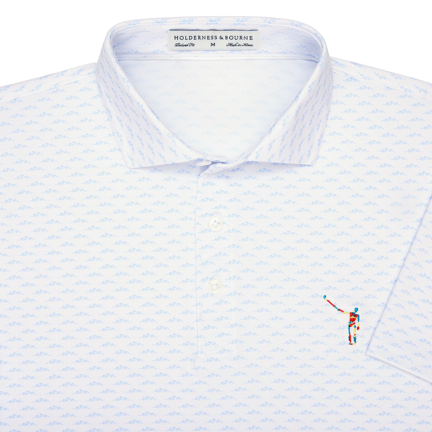 NLU x H&B Whitecap Printed Polo | Skye