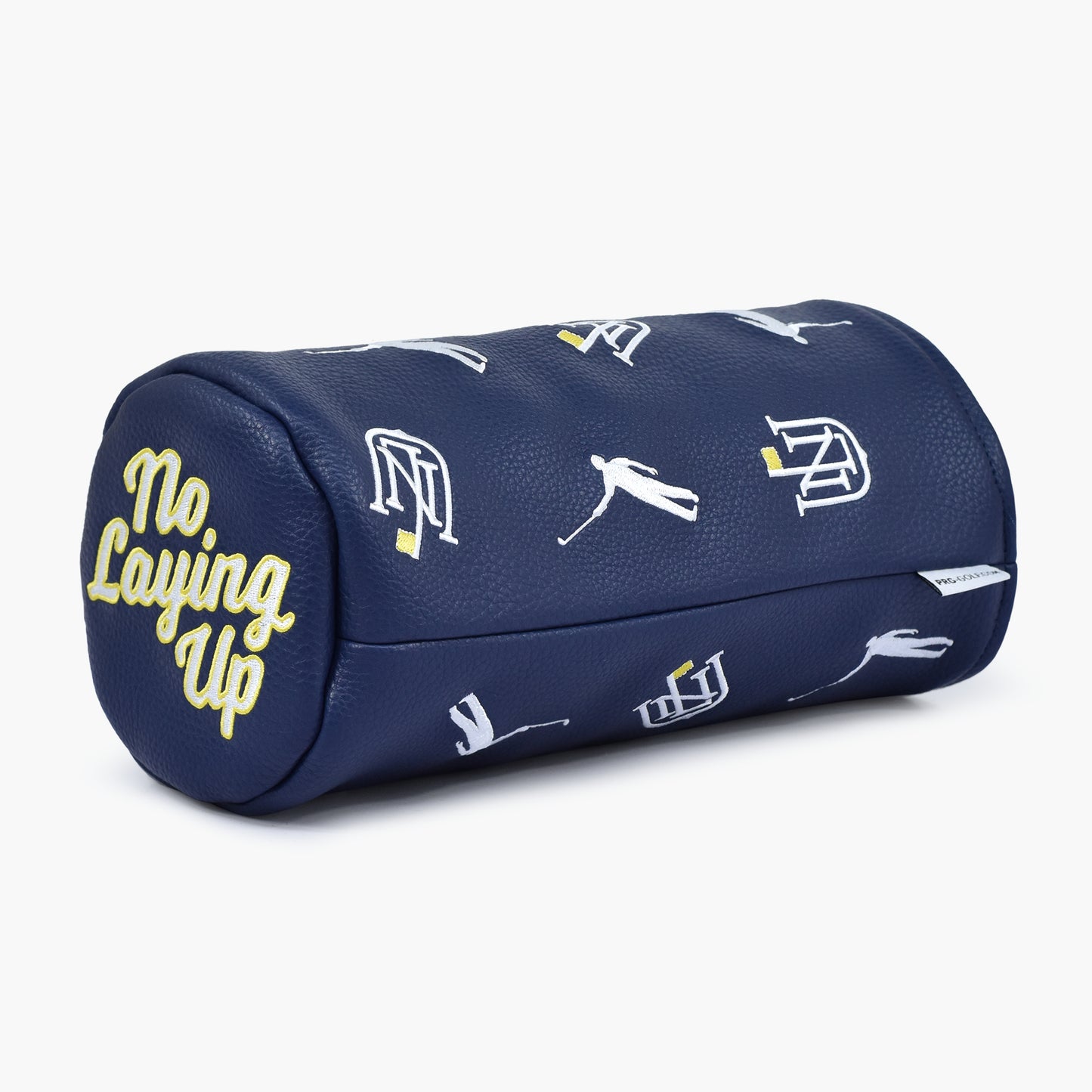 No Laying Up Barrel Driver Headcover | Navy w/ White and Yellow