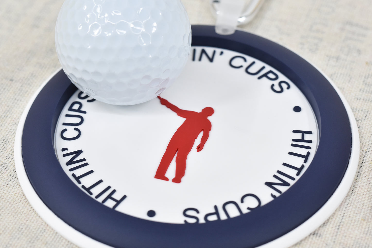 NLU "Hittin' Cups" Putting Disc Bag Tag | Red, White, & Blue
