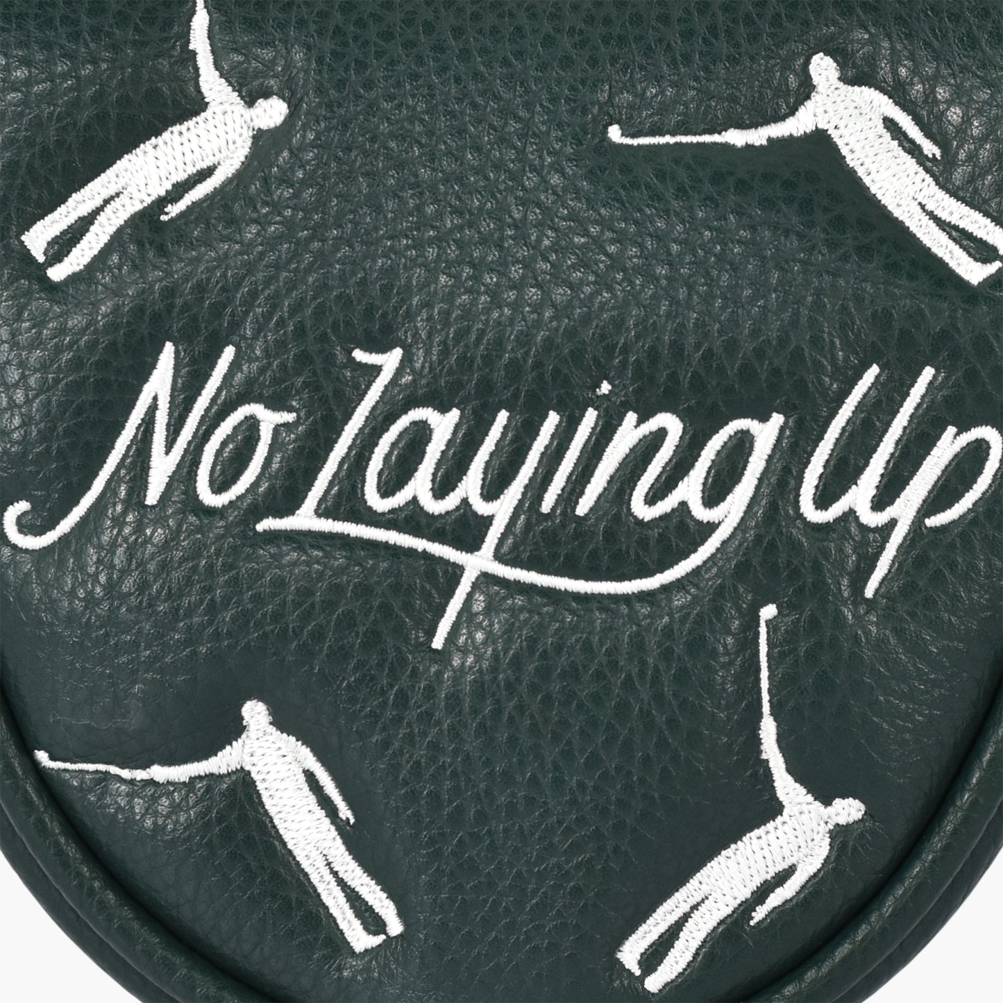 No Laying Up Mallet Putter Cover (round and square options) | Hunter Green w/ White