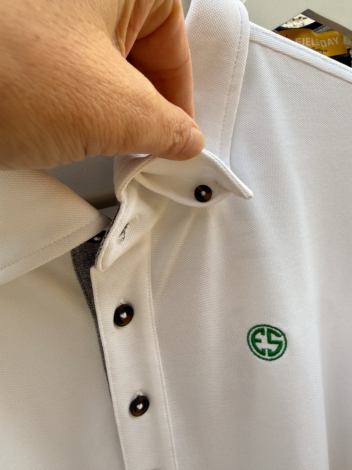 NLU x ESF Field Day Ford 5-Button Polo | White