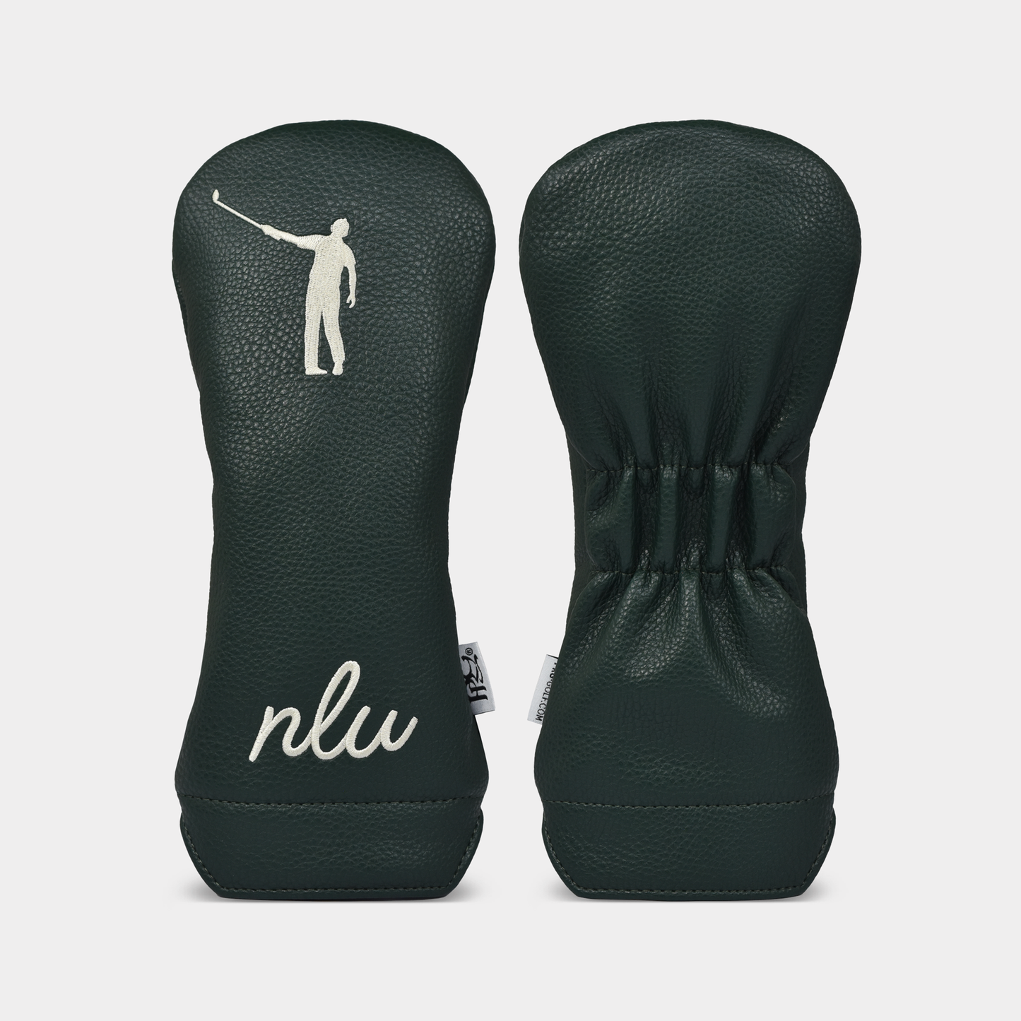 No Laying Up Vintage Wayward Drive & Script Initials Headcover | Hunter Green (choose your size)