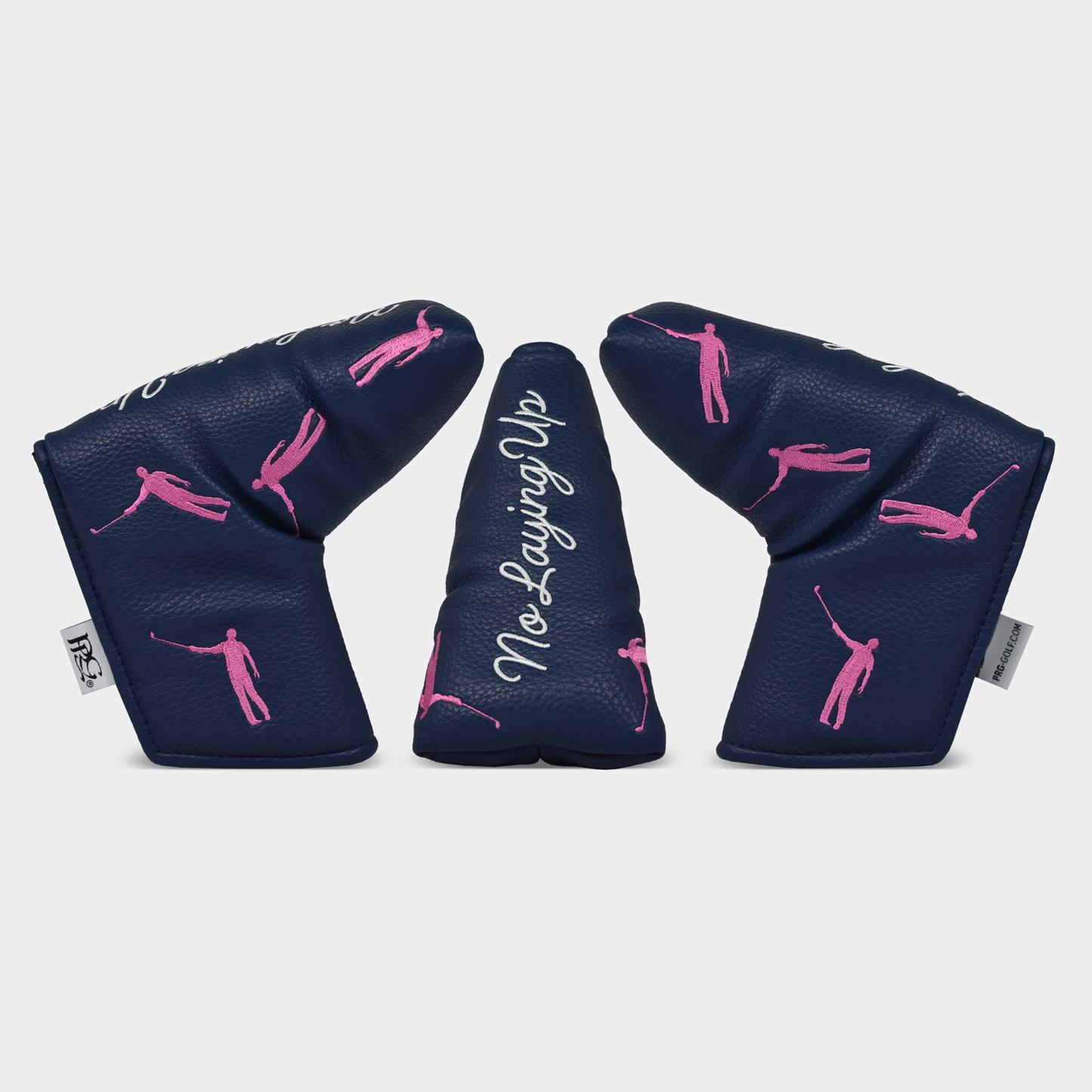 No Laying Up Dancing Waywards Blade Putter Cover | Navy & Pink