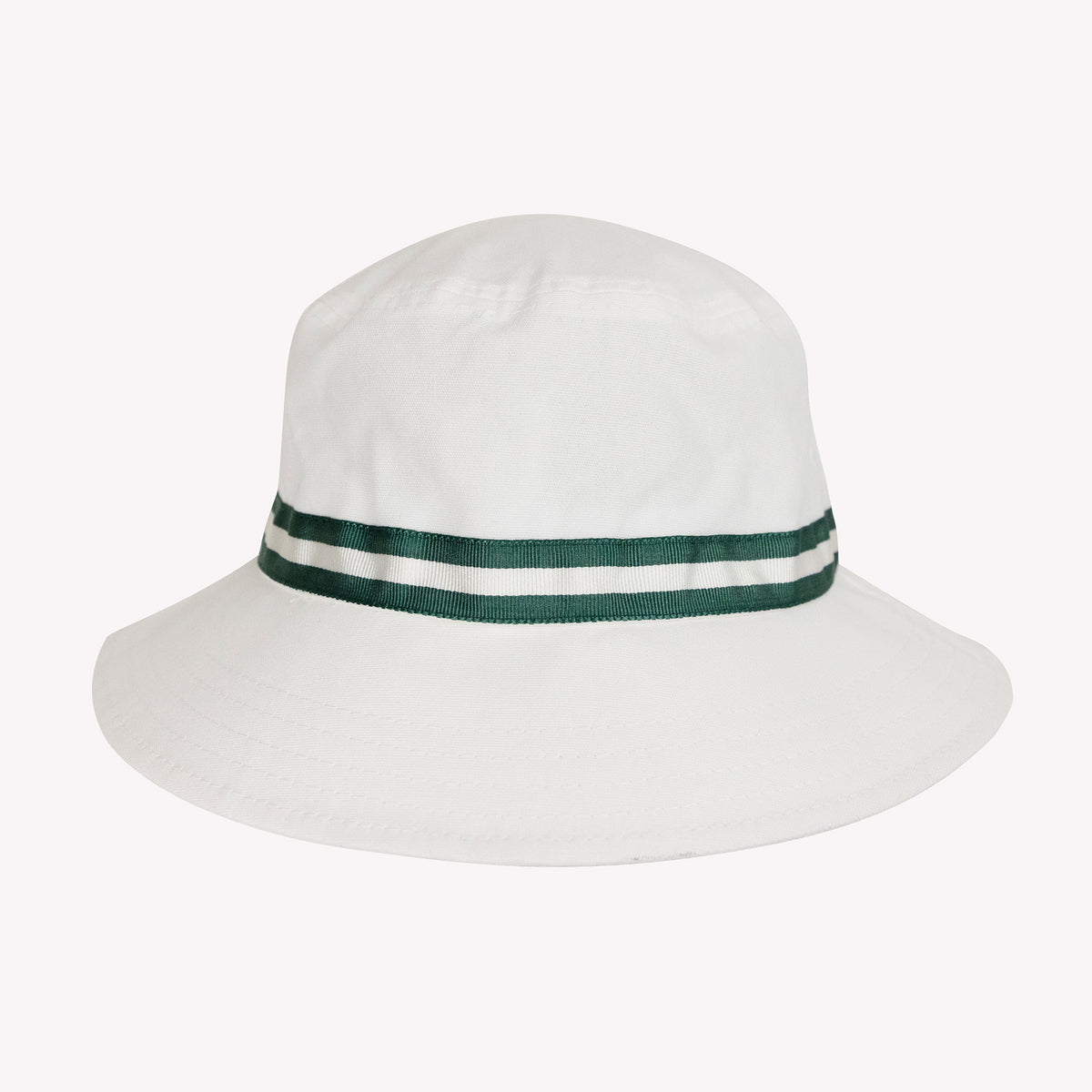 The Birdie Watch Bucket Hat | White w/ Green