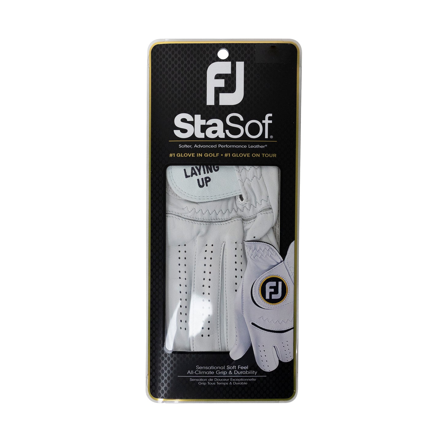 No Laying Up X FootJoy StaSof Golf Glove - Men's | Navy Wordmark