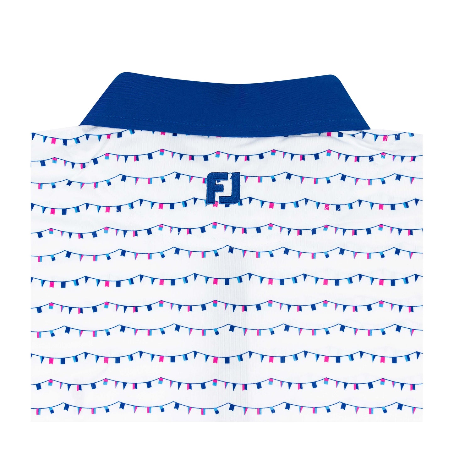 NLU x FJ Flag Banner Print Polo | White (Traditional Fit)